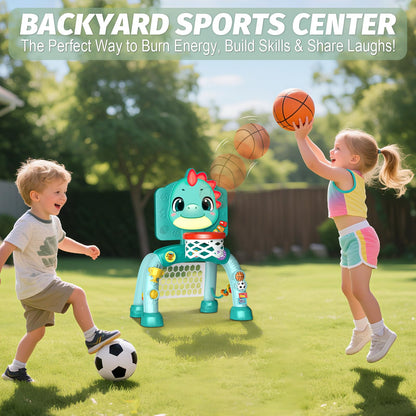 Zerhunt Baby Boy Toys for 1 Year Old: Motor Skills Development Energy Release by Mini Basketball & Soccer with Music & Light for Indoor Outdoor - Idea Christmas Birthday Gift for Boys Girls Age 1-3