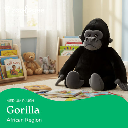 The Petting Zoo Gorilla Stuffed Animal, Gifts for Kids, Wild Onez Zoo Animals, Gorilla Plush Toy 12 inches