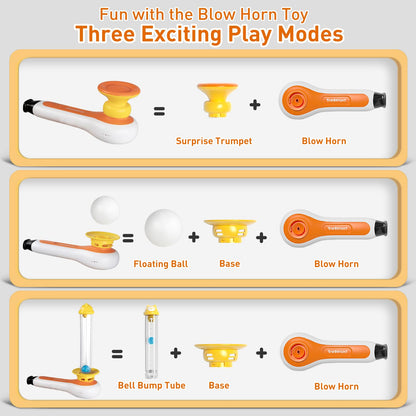 TOP BRIGHT 3in1 Sensory Toys for Toddlers Autism, Montessori Toddler Toys for 3 4 5 Year Old with Whistle, Ball Blowing, Floating Blow Pipe Balls Birthday Gift