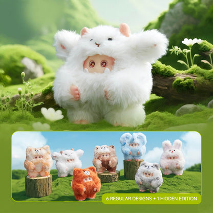 OHKU Giggle Monster Furry Forest Series Vinyl Plush Blind Box Random Design Action Figures Collectible Toys Home Decorations Holiday Birthday Gifts (Single)