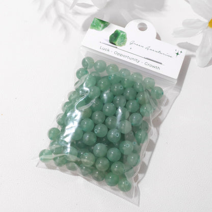 Raicegs 100pcs 8mm Green Aventurine Beads Natural Gemstone Beads Round Loose Beads for Jewelry Making DIY Bracelets Necklace
