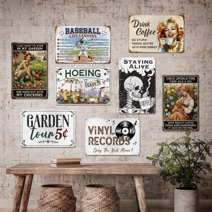 Moanlor Art Welcome To Our Garden Metal Sign 12"x8" Outside Garden Welcome Sign Gardening Gifts and Decorations for Women Gardeners Plant Lovers