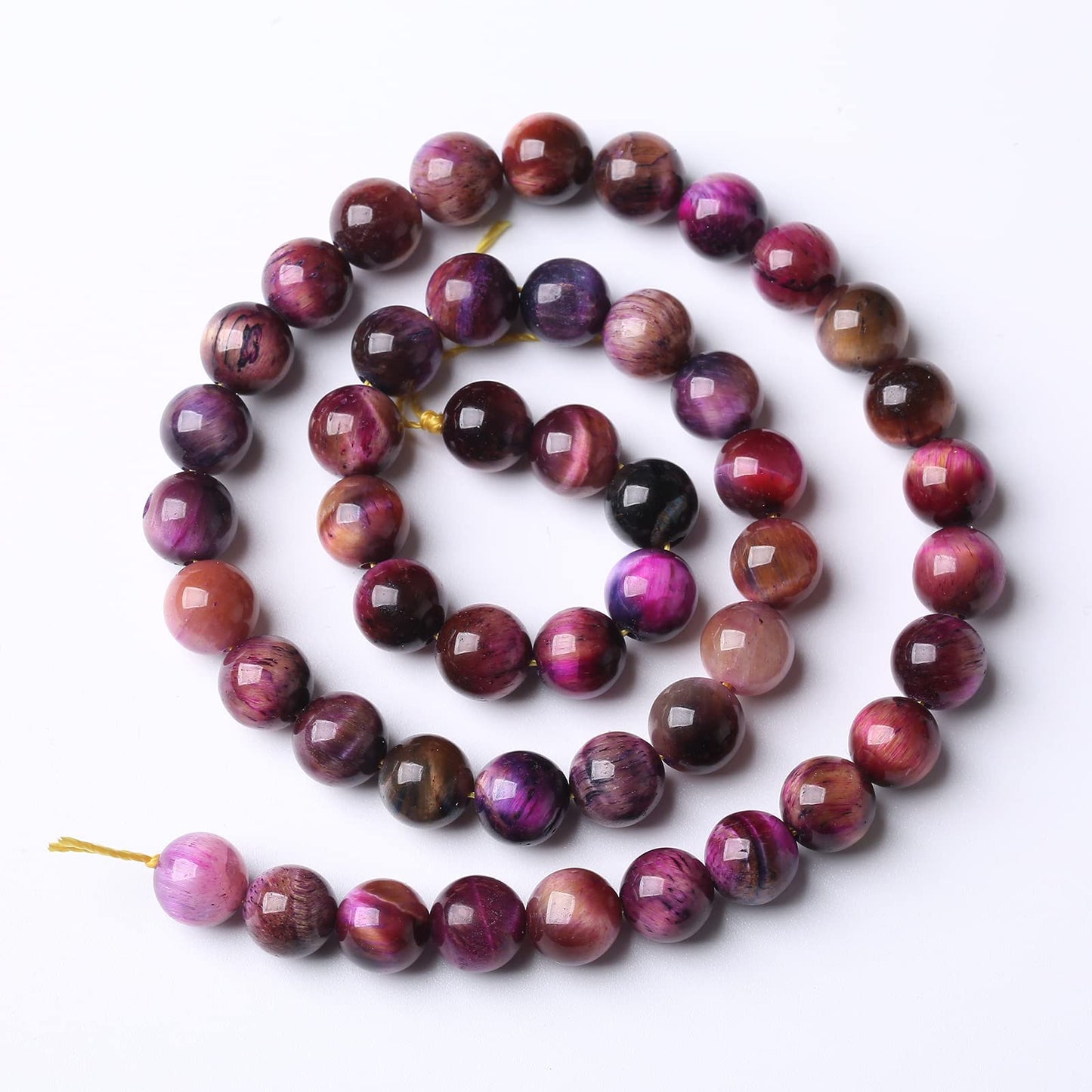 60PCS 6MM AAA Galaxy Tiger Eye Stone Beads Natural Gemstone Bead Crystal Healing Energy Jewelry Making DIY 15 inches