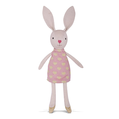 Apple Park Kids Knit pals 16.5" Soft Toy | Non-Toxic, Hypoallergenic, 100% Organic Cotton for 0m+ | Stuffed Animal (Luella)