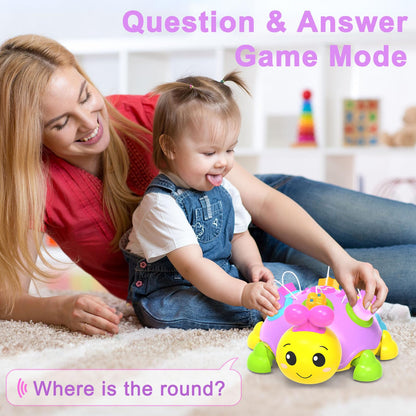 Holaxander Musical Ladybug Baby Toys 6-12 Months, Infant Early Educational Learning Toy for 1+ Year Old Girl, First Birthday Gift Toys for 7 8 9 10 11 Months Newborn Girls (Purple)