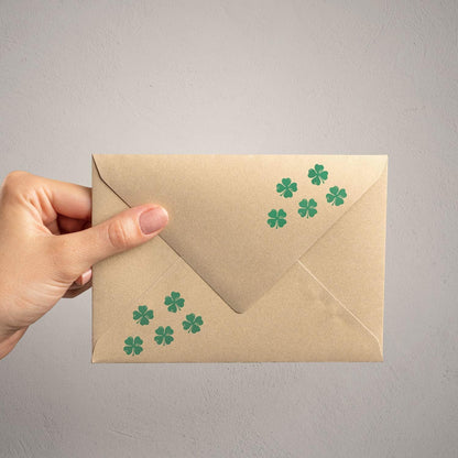 Four Leaf Clover Stamp / 2000 Plus Self Inking St. Patrick's Day Stamper / 9/16" Small Imprint Teacher Reward Rubber Stamp/Lucky Planner Worksheet Spring Holiday Stamp