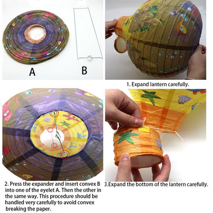 Hanging Rainbow Hot Air Balloon Paper Lanterns Set Party Decoration Birthday Wedding Christmas Party Decor Gift, 12 inch, Pack of 5 Pieces
