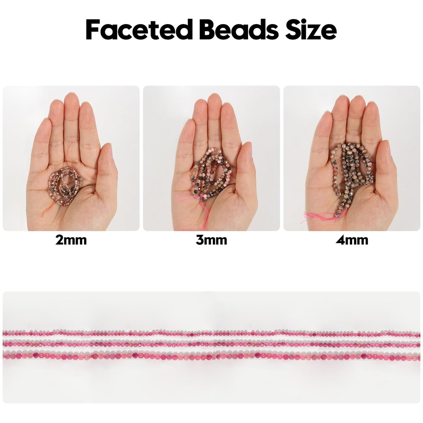 Song Xi 120pcs 3mm Natural Golden Sandstone Gemstone Beads Faceted Round Loose Stone Beads for Jewelry Making