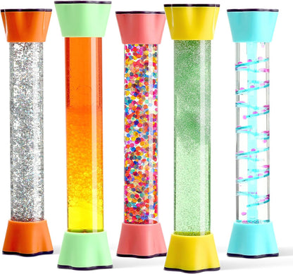 Special Supplies Liquid Motion Bubbler Toy Cool Tubes Colorful Hourglass Timer with Droplet Movement, Bedroom, Sensory Play for Home or School (Style 4)