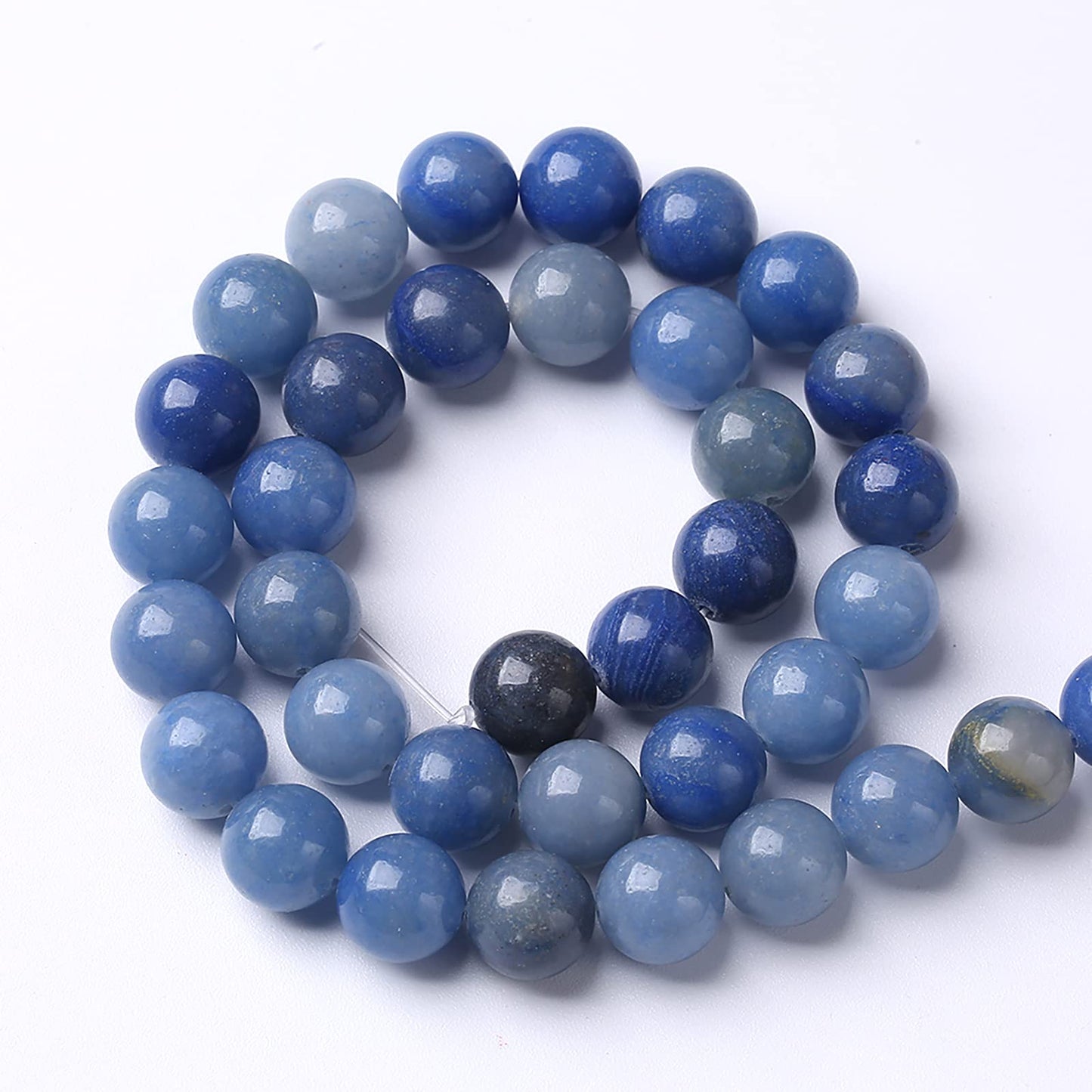 60PCS 6mm Natural Stone Beads Blue Aventurine Round Loose Spacer Energy Stone Healing Power Beads for Jewelry Making DIY Bracelet Necklace 15" Inch (6mm, Blue Aventurine)