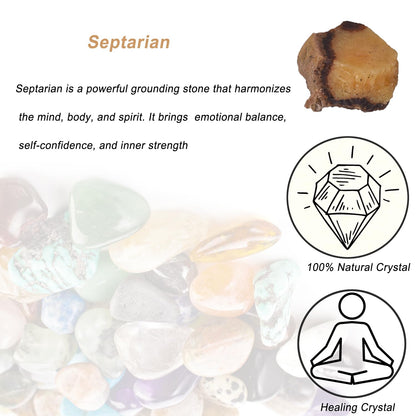 Septarian Raw Crystals, Large 1.25-2.0" Healing Crystals Natural Rough Stones Crystal for Tumbling, Cabbing, Fountain Rocks, Decoration, Polishing, Wire Wrapping, Wicca & Reiki