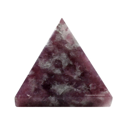 Amazing Gemstone Lepidolite Pyramid Crystal Healing Stones - 1" Great Pyramid Figurine of Natural Stone Pyramid for Meditation, Reiki, Chakra Balancing and Crystal Pyramids Grid