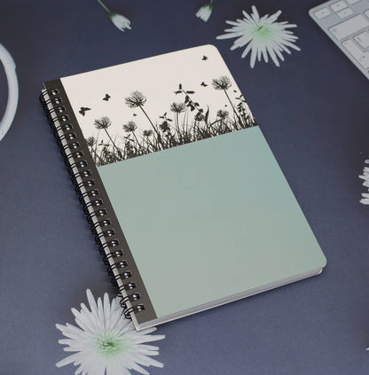Yansanido Spiral Notebook, 4 Pcs A5 Thick Tree Design Hardcover 8mm Ruled 4 Color 80 Sheets -160 Pages Journals for Study and Notes (Tree)