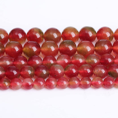 10mm 36pcs Watermelon Tourmaline Jades Stone Beads for Jewelry Making DIY Bracelet Necklace Accessories AAA 15" Energy Healing Power Stone Beads (Watermelon Tourmaline, 10mm)