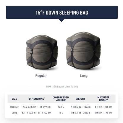 Sea to Summit Basecamp Down Sleeping Bag, 15-Degree, Regular