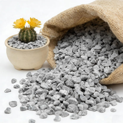 Mengdewei 1/8 Inch Aquarium Gravel, Small Pebbles for Fish Tank & Indoor Plants, Natural Mini River Rocks for Succulent Soil Mix, Drainage, Terrarium & Vase Filler - Gray, 12 lb