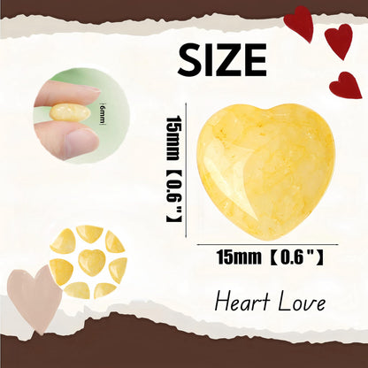 NUKAYAI 20PCS Citrine Healing Crystals Stones Heart Shaped Polished Crystal Stone Love Cute Pocket Thumb Reiki Wholesale Set Gifts Energy Balancing Meditation Mothers Day Bulk Gifts for Women