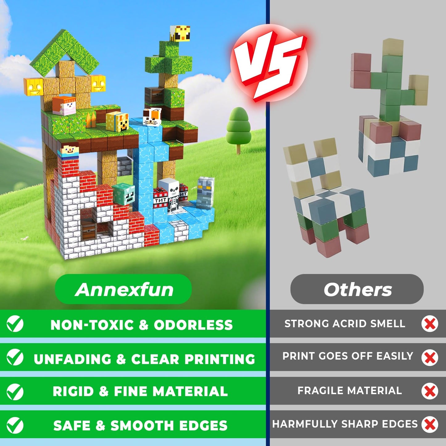 Magnetic Blocks-200PCS Magnetic Building Blocks, Magnets Cubes 2026 Upgraded Stacking Magnets for Kids Forest River Indoor Construction STEM Toys, Christmas Birthday Gifts for Boys & Girls Ages 3+