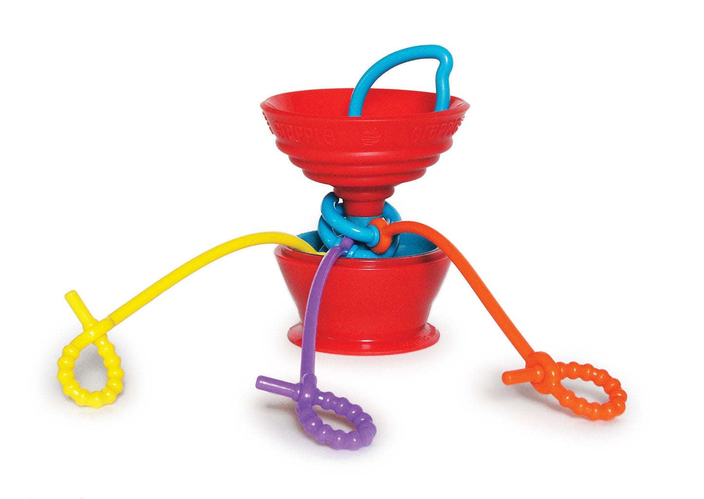 Grapple, the Baby Suction Cup Toy Holder for High Chair, Stroller and Teething Toys for Babies 6-12 Months. One of Your Baby Must Haves!