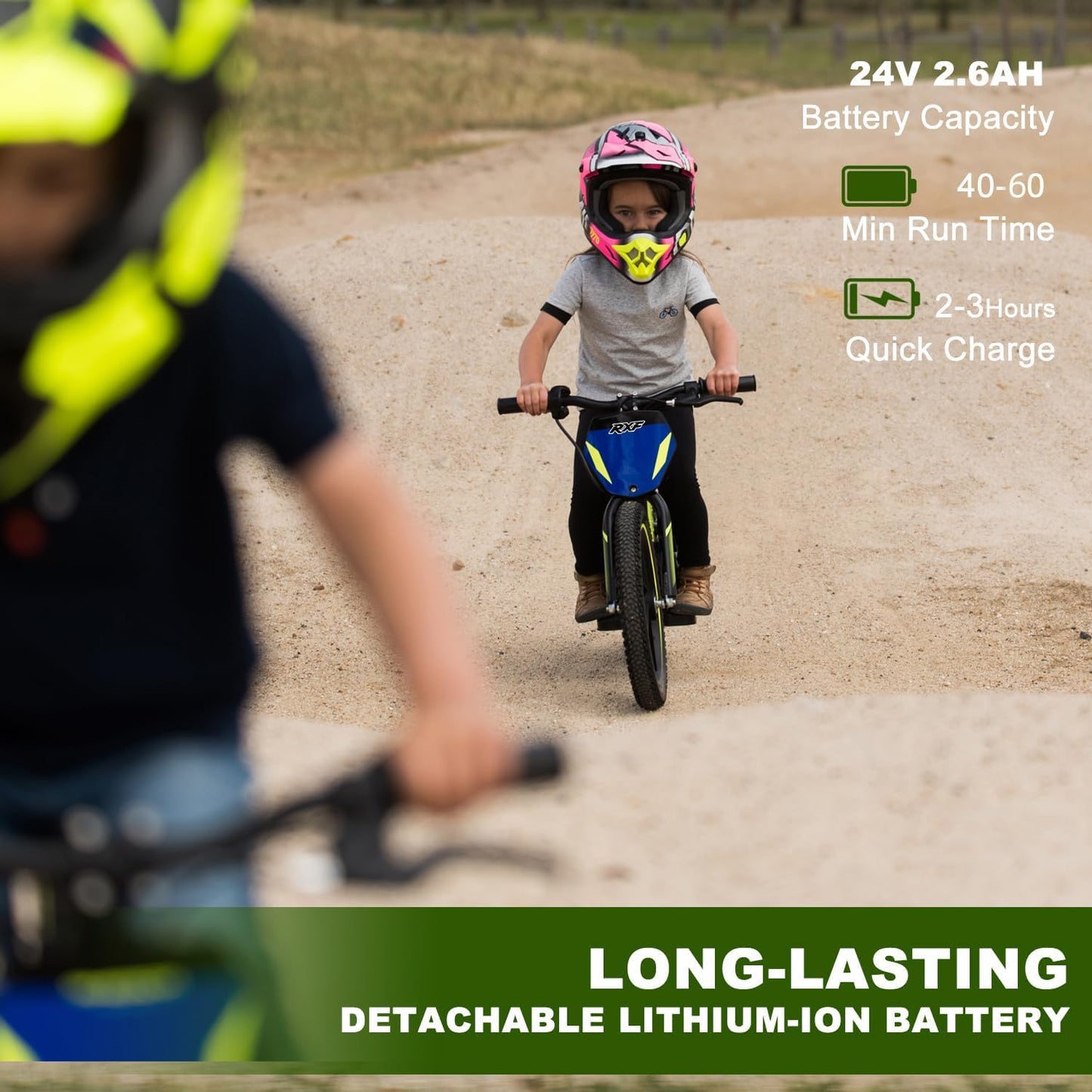 AIII Lightweight Electric Motorcycle for Kids, 150W Up to 10MPH, 24V Detachable Battery, Dual Brakes Electric Balance Bike for Ages 3-6