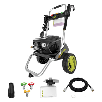 Sun Joe 2200 PSI Electric Pressure Washer, 1.1 GPM with Foam Cannon, Turbo Nozzle, 25 Ft Hose, 35 Ft Cord, 13-Amp Power Cleaner for Outdoor Surfaces