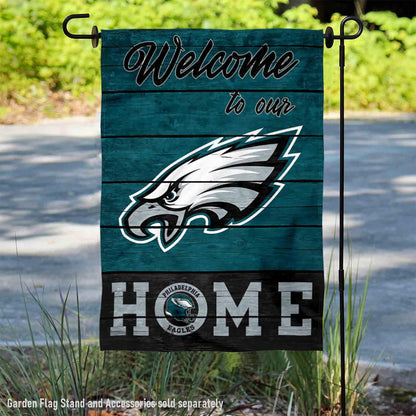 Philadelphia Eagles Welcome Home Decorative Garden Flag Double Sided Banner