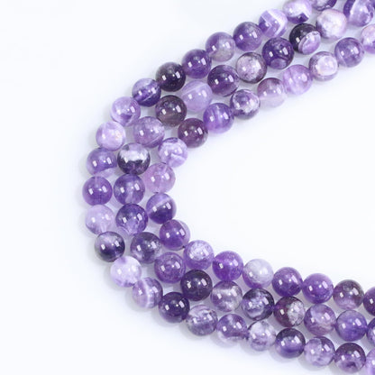 10mm Natural Amethyst Gemstone Crystal Beads for Bracelets Jewelry Making Necklace Earrings Crafts (35-38pcs/strand)