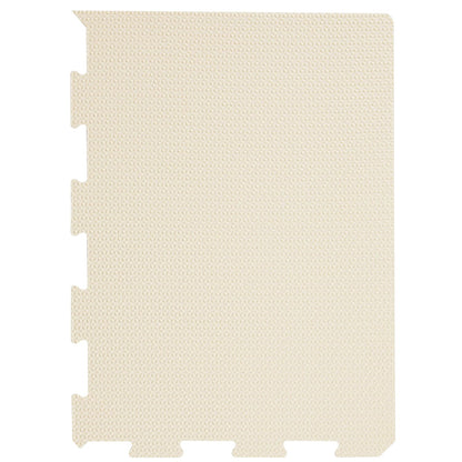 3 Sprouts Baby Foam Play Mat - Soft Foam Floor Tiles for Kids with Interlocking Puzzle Mats for Toddler Playroom - Safe 100% EVA Pads, Non-Toxic Waterproof Playmat - Cream