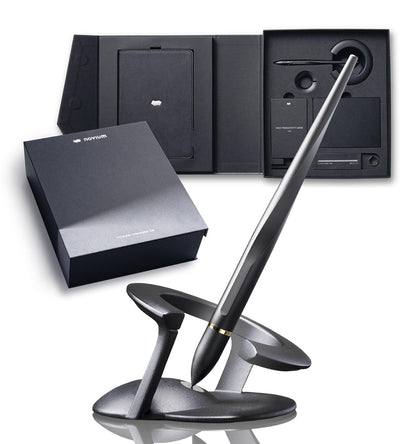 novium Hoverpen Interstellar Gift Set - Luxury Pen, 18K Gold-Plated Ballpoint with Premium Accessories, Refillable Ink, Gifts for Men & Women