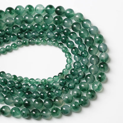 36pcs 10mm Natural Water Grass Jades Chalcedony Beads Round Loose Beads for Jewelry Making DIY Bracelets Crystal Energy Healing Power Stone (10mm, Water Grass Jade Beads)