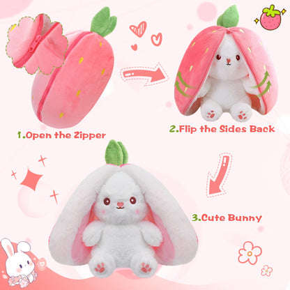 MIAODAM Breathing Stuffed Animal Penguin & Bunny Stuffed Animal Cuddle Bunny Stuffed Relief Anxiety Stuffed Perfect for Baby Toddler