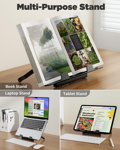 Laptop Desk for Bed, SAIJI XX-Large Foldable Bed Tray Table for Eating Breakfast, Writing, Working, Gaming, Drawing with Storage Drawer, Handrest Bookstand, Tablet Stand, Phone Stand(Black Cherry)