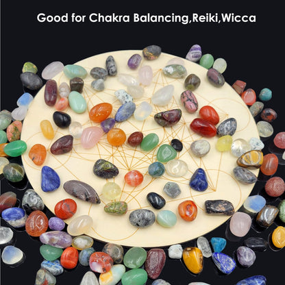 Bulk Gemstones and Crystals Set,30Kinds+ Tumbled Polished Stones Crystals for Healing, Reiki, Meditation, Crafting, Home Decorations (0.5lb)