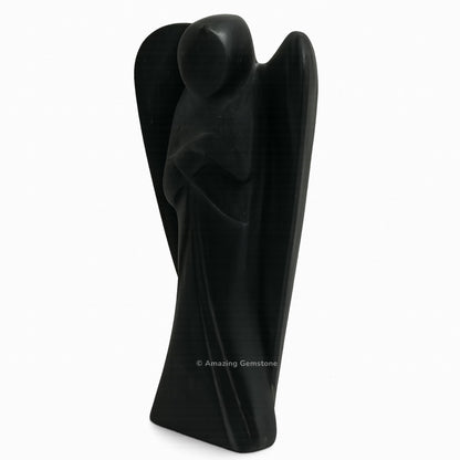 Amazing Gemstone Shungite Angel - Shungite Crystal Angel and Pocket Guardian Angel Crystal Figurines (1.5 Inches)