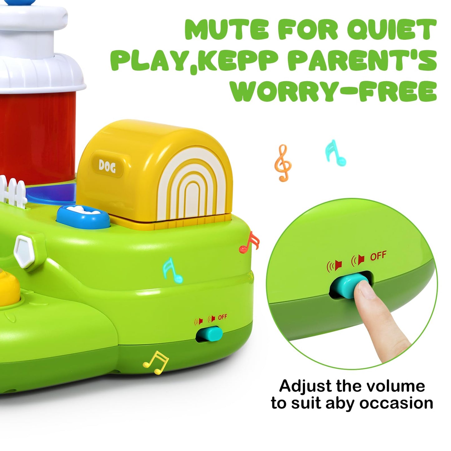 Vunrahsg Interactive Pop Farm Animal Up Toys with Music Sounds Montessori Cause and Effect for 1-3 Baby Boy Girl Early Educational Musical Baby Infant STEM Gift 12-18 Months Babies Birthday