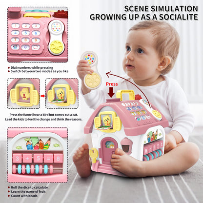 Ming You Montessori Toys for 1+ Year Olds Girl Gifts - 8-in-1 Musical Learning House Baby Toy 6-12 12-18 Months, Toddler Toys Age 1, 2 Year Old Girl Birthday Gifts