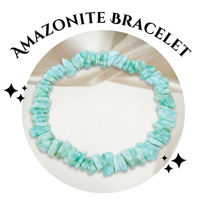 Amazing Gemstone Chips Bracelet (Amazonite)