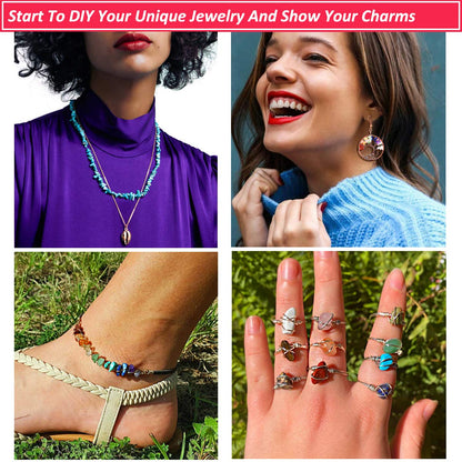 420PCS Chip Stone Beads Green Aventurine, Irregular Gemstones Healing Crystal Loose Beads Crushed Chunked Crystal Pieces Hole Drilled for DIY Art Crafts Jewelry Making (Green Aventurine)