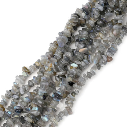 Natural Chip Stone Beads 450pcs Labradorite Chips 5-8mm Genuine Real Irregular Healing Crystal Rocks Hole Drilled DIY Loose Gemstone Beads for Jewelry Making Bracelet Earrings Necklace Crafting