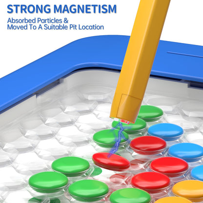 Large Magnetic Dots Board for Toddlers, Magnetic Drawing Board for Kids, Magnetic Dot Art with Magnetic Pen, Montessori Preschool Education Travel Toys for Kids Boys Girls Age 2 3 4 5 6 7 8 Years Old