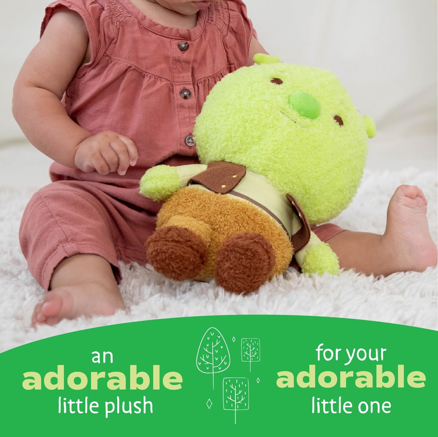 Shrek Cuteeze Stuffed Plush Toy – 12 Inch Extra Soft Plushie – Crinkle Sound in Ears – Beans in The Body for Comforting Feel – Perfect Loveable Gift for Baby Boys & Girls
