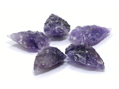 Amazing Gemstone 5 Pieces Amethyst Arrowhead, Crystal and Healing Stone Flint Rock Arrow Head - 1 to 1.5 Arrowheads for DIY Project Craft Point Jewelry Making