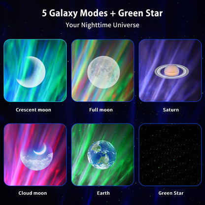 Galaxy Projector for Bedroom, Star Projector, White Noise with Bluetooth Speaker, Timer, Night Light,for Party, Living Room Decoration