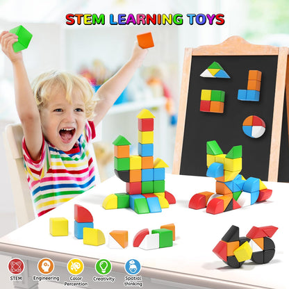 Hiwawind 84pcs Magnetic Blocks,Toys for 3 Year Old Boys & Girls, Sensory Toys for Kids with Autism, STEM Preschool Montessori Toys for Toddlers 3-5, Christmas Toys Birthday Gifts for Grandkids