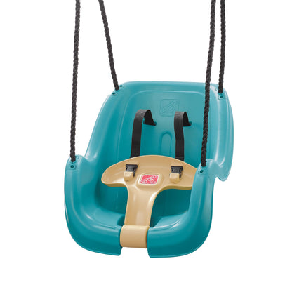 Step2 Infant to Toddler Swing, Baby Outdoor Swing, Backyard Bucket Style Swing Seat, Secure Harness, Outside Weather-Resistant Rope, Attach to Playset, For Toddlers 9 Months -3 Years Old