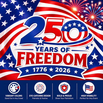 America 250th Anniversary Stick Flags 25/50 Pack – 1776-2026 Patriotic Hand Held American Flags, Small Mini USA Flags for Parade, Party, Classroom, Memorial Day, Independence Day & July 4th Decorations (25)