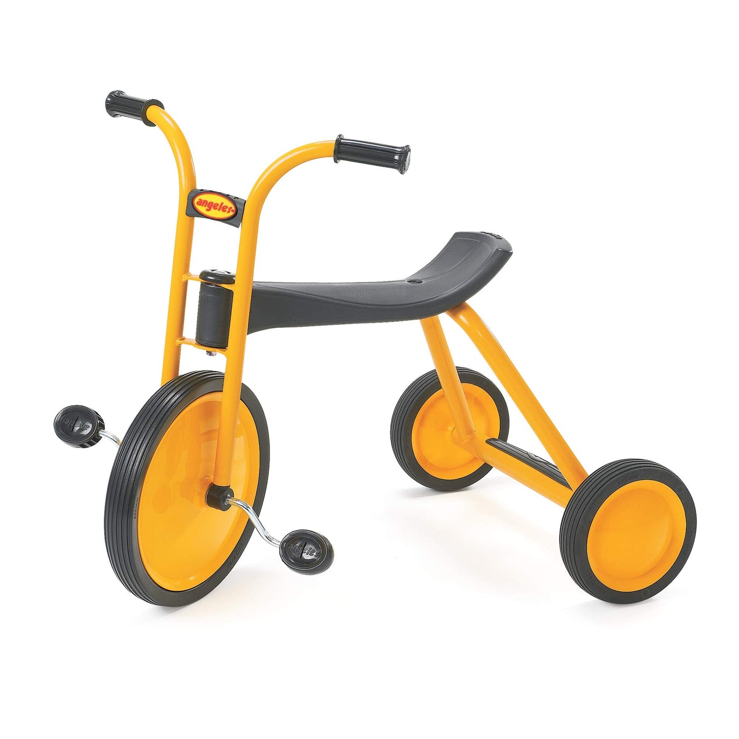MYRIDER Toddler Trike, Kids Tricycle for Preschool, Daycare, Playground Kids Tricycles, Rubber Tires, Yellow/Black, 12" Midi