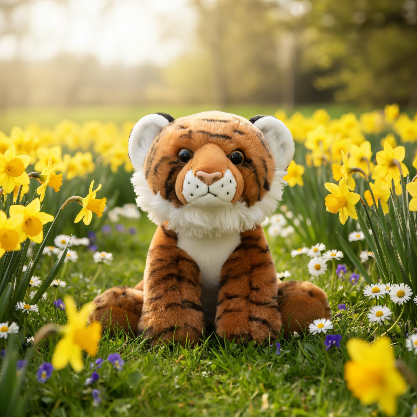 The Petting Zoo Tiger Stuffed Animal, Gifts for Kids, Wild Onez Zoo Animals, Tiger Plush Toy 9 inches