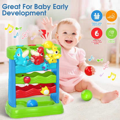 LACCHOUFEE Feeding The Dinosaur, Interactive Toddlers Toy, 1+ Year Old Baby Boys & Girls Gift, Musical Toys for Infant One Year Birthday Present, Babies Ages 6-12-18-24 Months Education Learning Toys