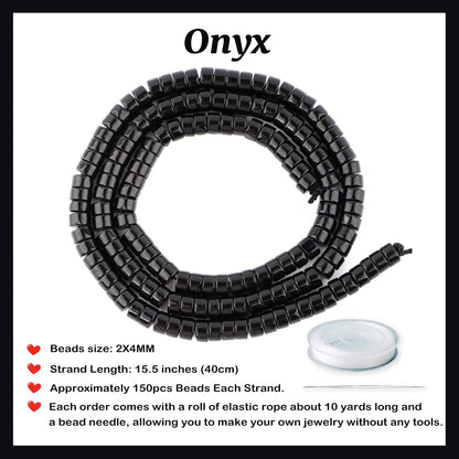 Natural Black Obsidian Heishi Spacer Beads Loose Semi Precious Flat Round Gemstone Disc Shape Stone for Beading Jewelry Making 4x2mm 15.5"